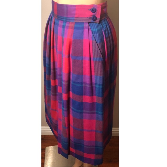PENDLETON Miss Vintage Plaid Wool Maxi Skirt - Picture 2 of 8